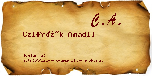 Czifrák Amadil névjegykártya